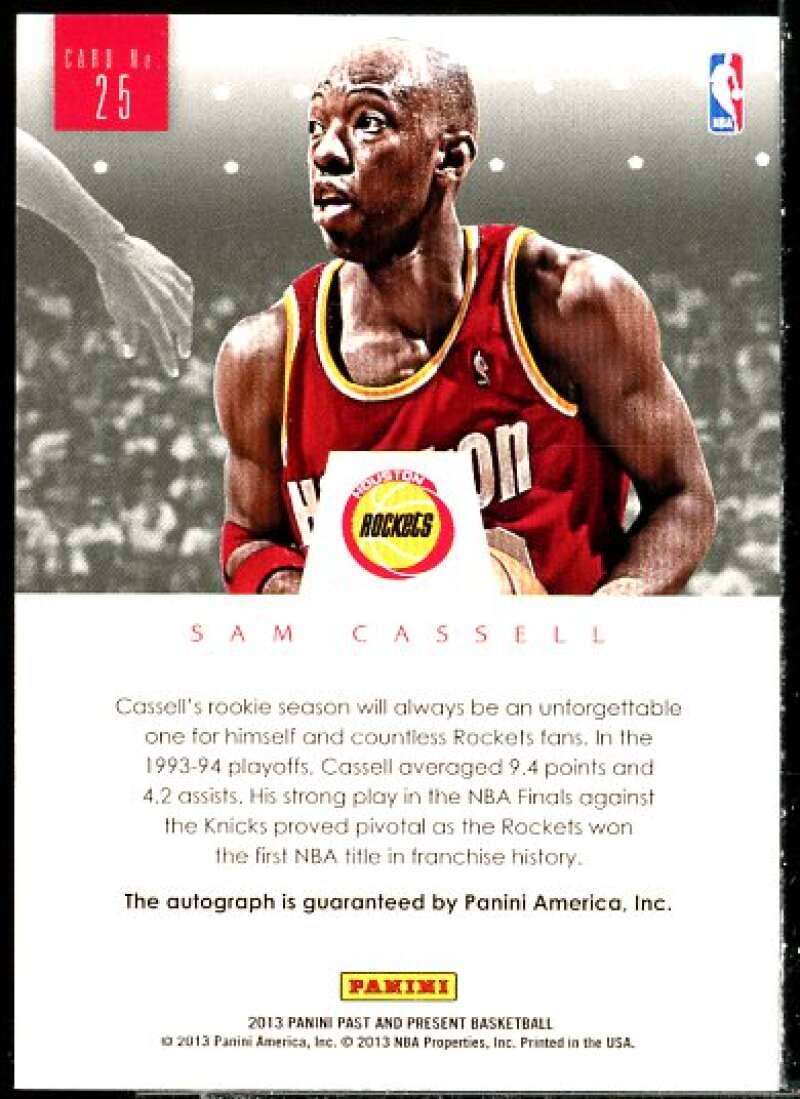 Sam Cassell Card 2012-13 Panini Past and Present Elusive Ink #25  Image 2