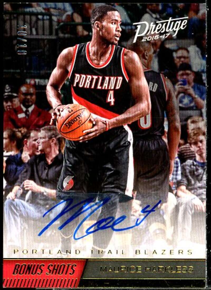 Maurice Harkless Card 2016-17 Prestige Bonus Shots Signatures Gold #11  Image 1