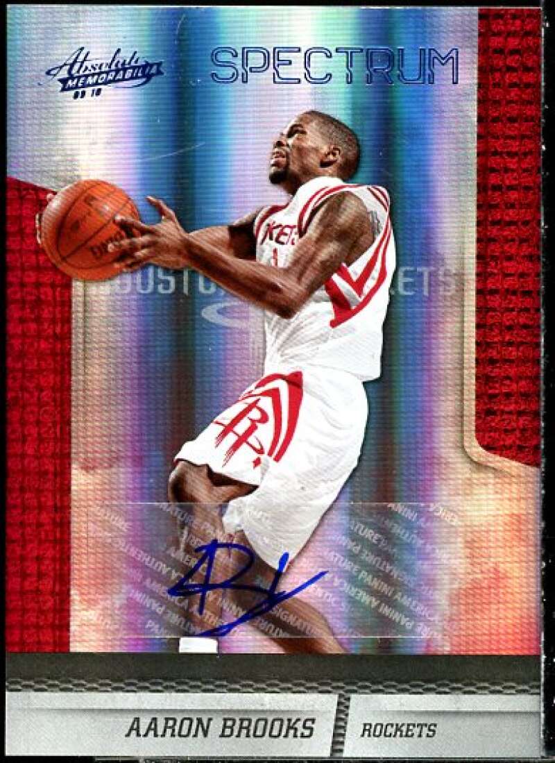 Aaron Brooks Card 2009-10 Absolute Memorabilia Spectrum Signatures Platinum #43  Image 1