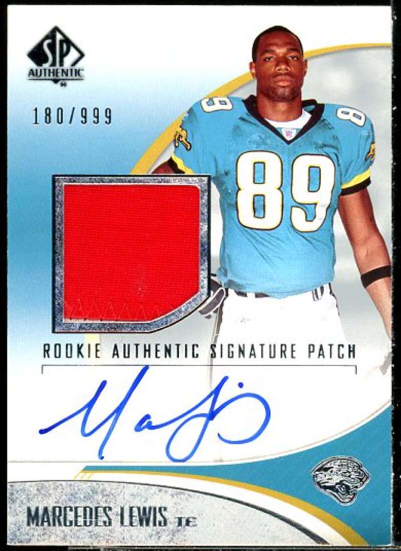 Marcedes Lewis JSY/999 AU Rookie Card 2006 SP Authentic #243  Image 1