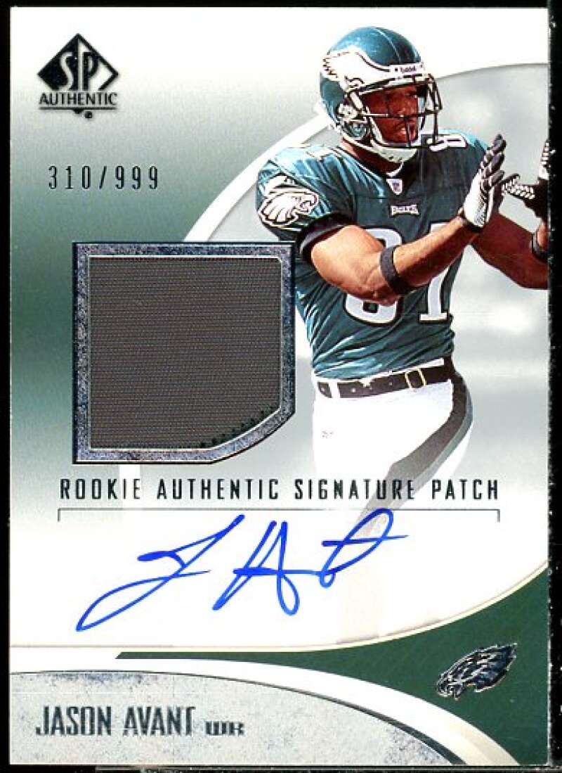Jason Avant JSY/999 AU Rookie Card 2006 SP Authentic #235  Image 1