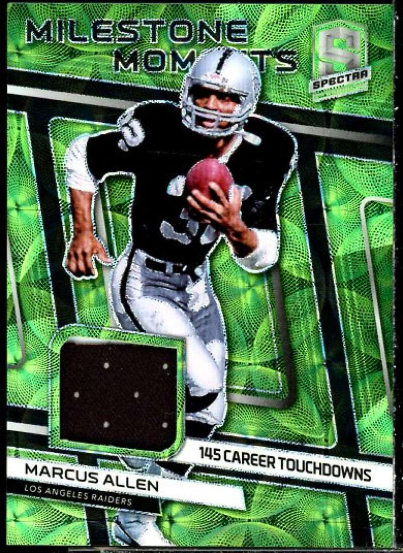 Marcus Allen 2019 Panini Spectra Milestone Moments Materials Neon Green #30  Image 1