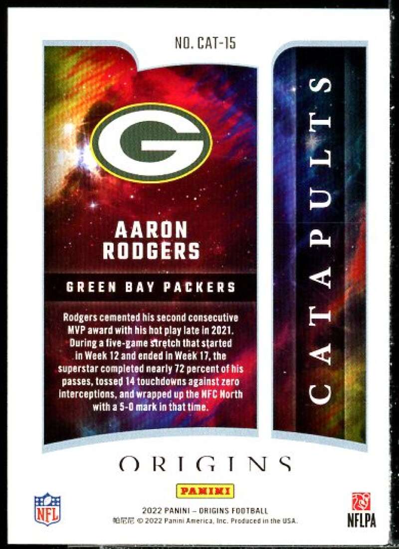 Aaron Rodgers Card 2022 Panini Origins Catapults #15  Image 2