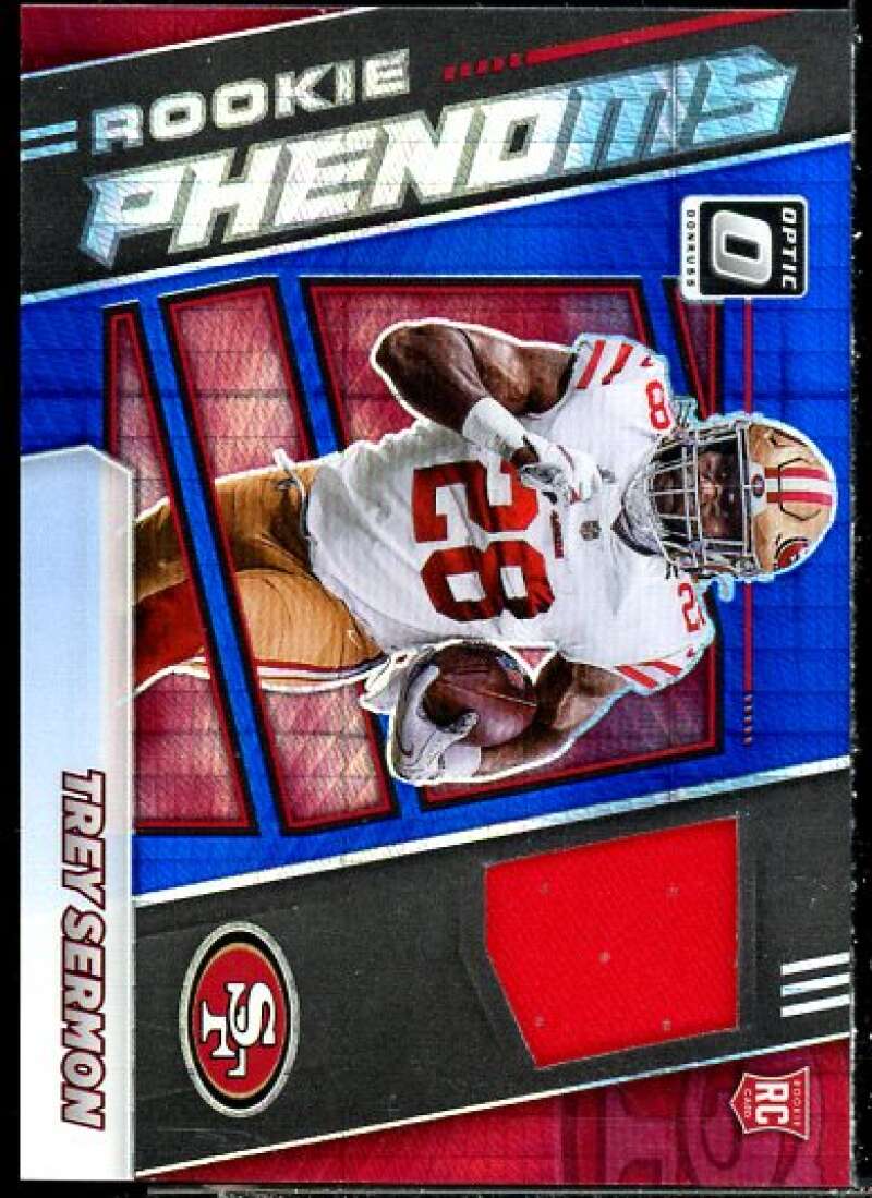 Trey Sermon Rookie 2021 Donruss Optic Rookie Phenoms Jerseys Horizontal Red #24  Image 1