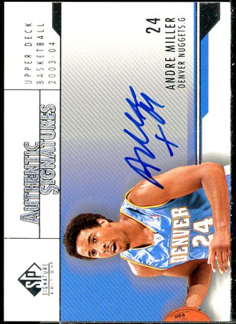 Andre Miller Card 2003-04 SP Signature Edition Signatures #MI  Image 1