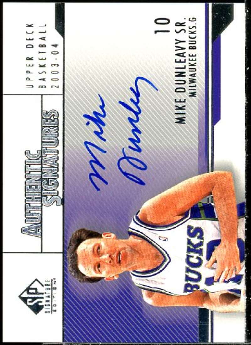 Mike Dunleavy Sr. Card 2003-04 SP Signature Edition Signatures #DU  Image 1