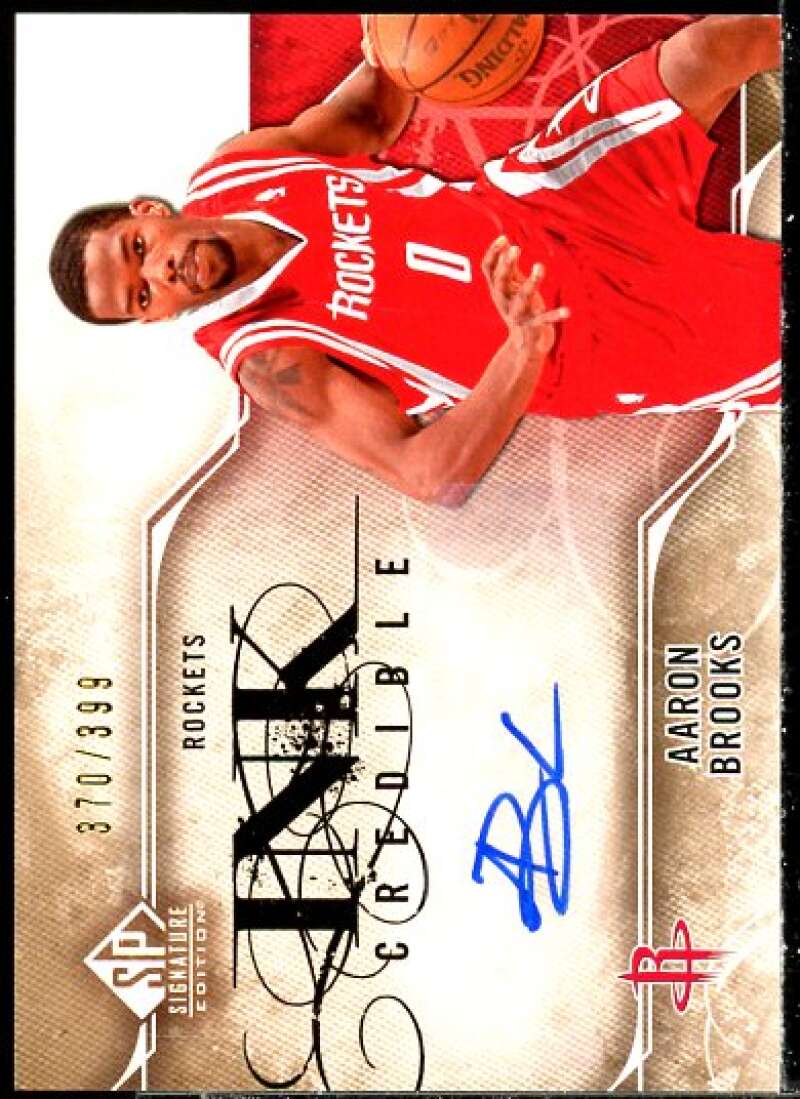 Aaron Brooks Card 2009-10 SP Signature Edition INKcredible #IAB  Image 1