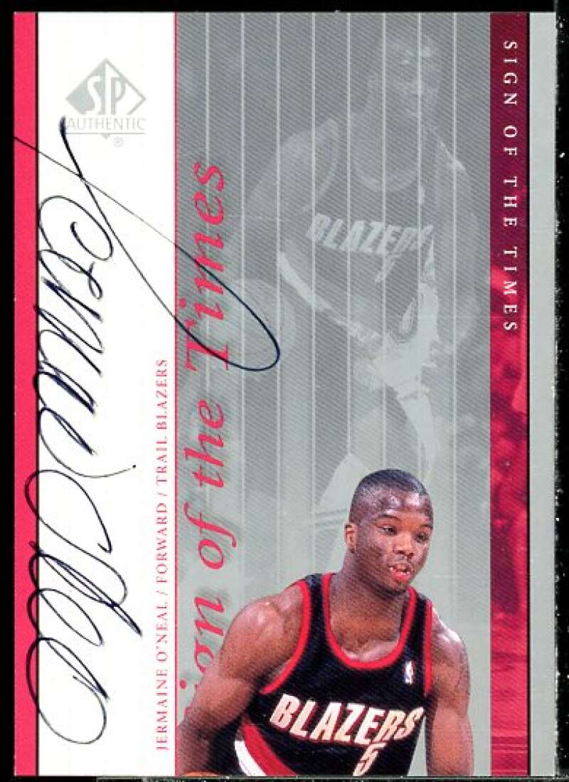 Jermaine O'Neal Card 1999-00 SP Authentic Sign of the Times #JO  Image 1