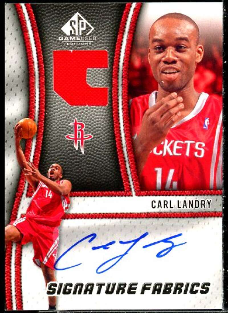 Carl Landry Card 2009-10 SP Game Used Signature Fabrics #SFCL  Image 1