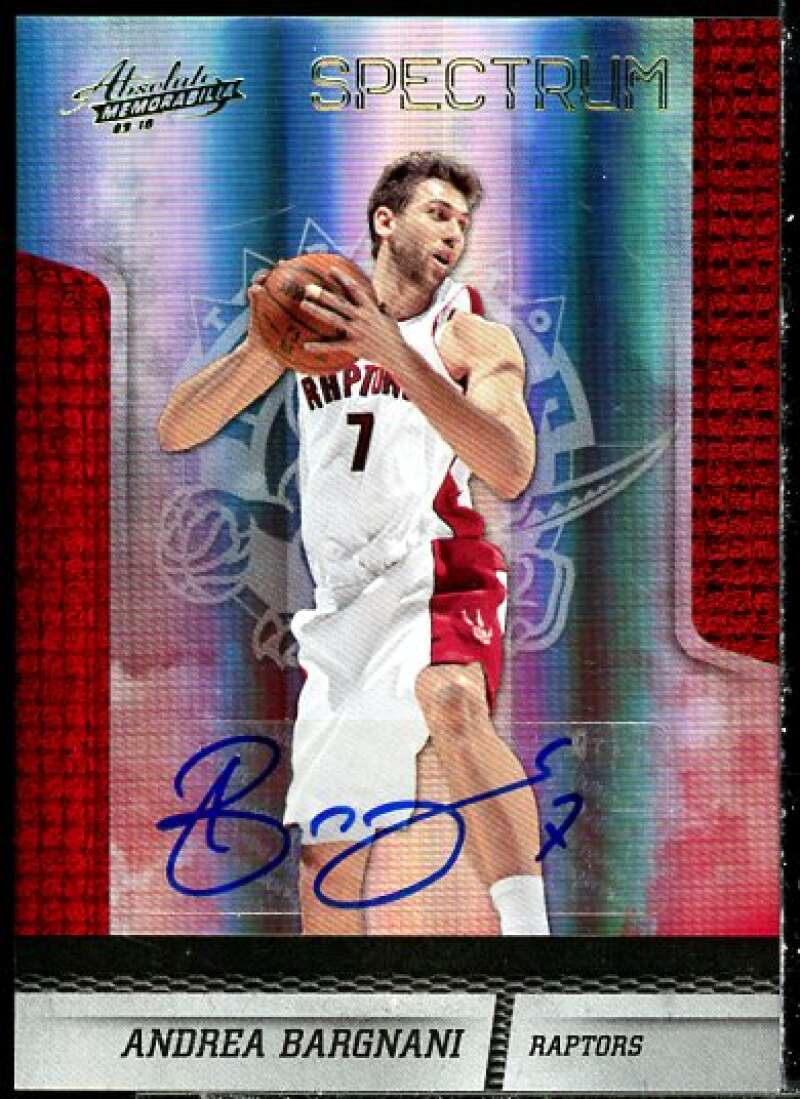 Andrea Bargnani Card 2009-10 Absolute Memorabilia Spectrum Signatures Gold #51  Image 1