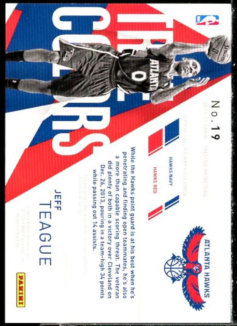 Jeff Teague Card 2014-15 Prestige True Colors Materials #19  Image 2