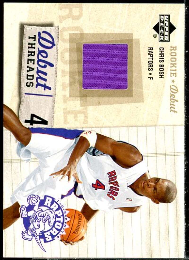 Chris Bosh Card 2005-06 Upper Deck Rookie Debut Threads #BO  Image 1