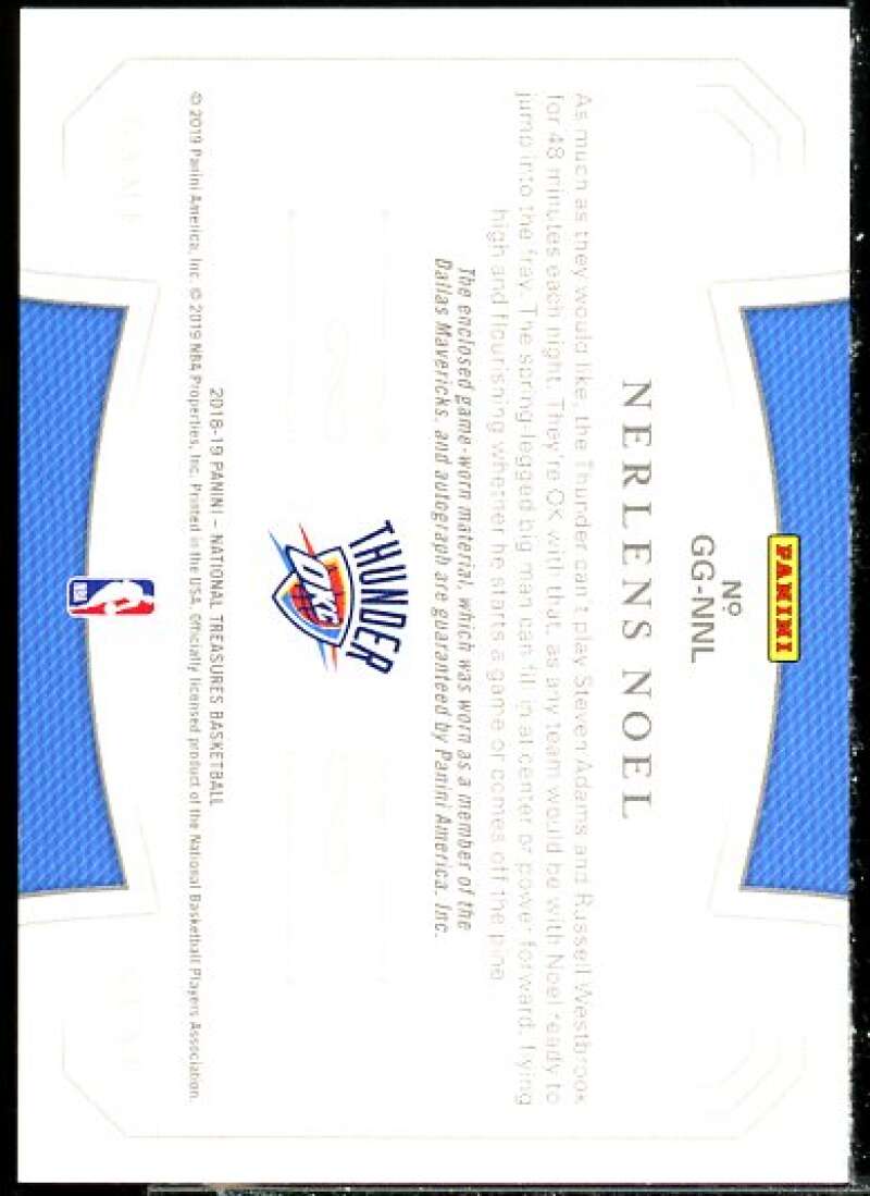 Nerlens Noel 2018-19 Panini National Treasures Game Gear Jersey Autographs #21  Image 2