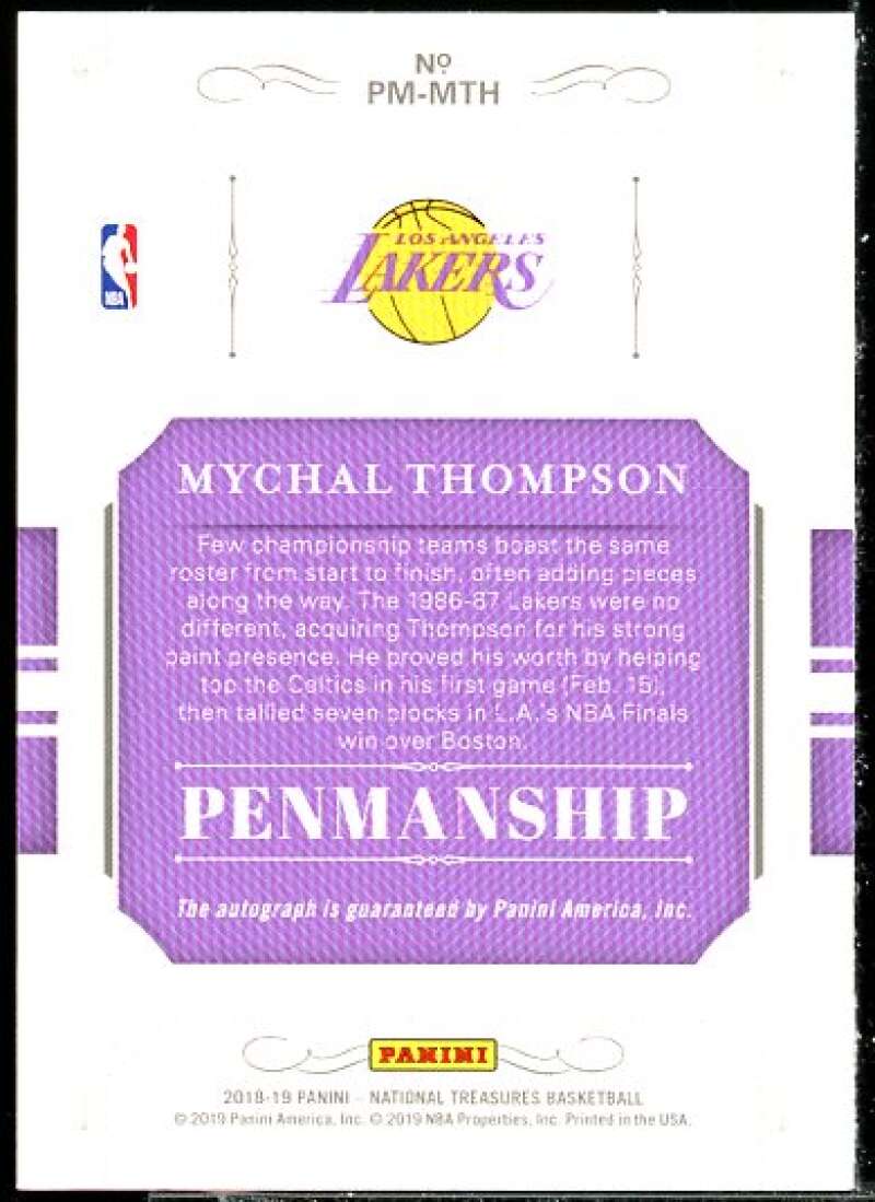 Mychal Thompson 2018-19 Panini National Treasures Penmanship Autographs #18  Image 2