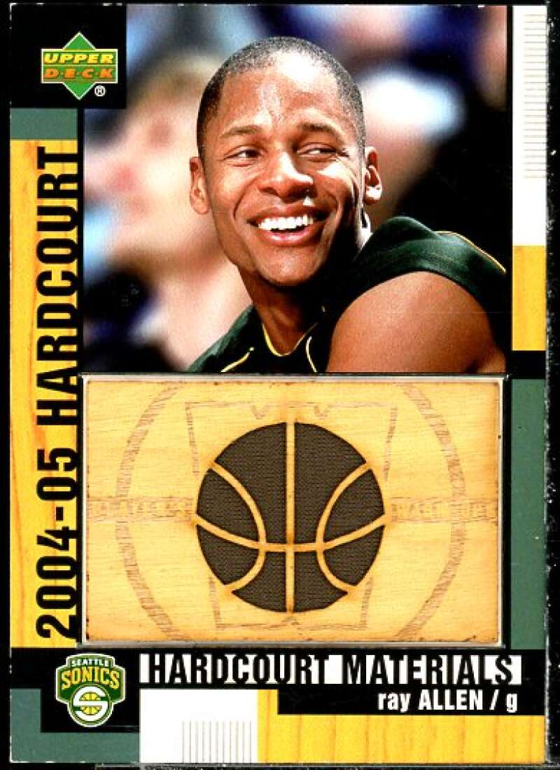 Ray Allen Card 2004-05 Upper Deck Hardcourt Materials Combo #RA  Image 1