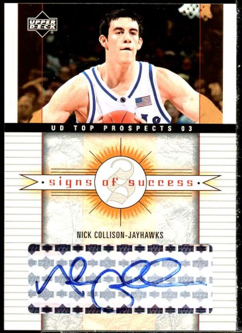 Nick Collison Rookie Card 2003-04 UD Top Prospects Signs of Success #SSNC  Image 1