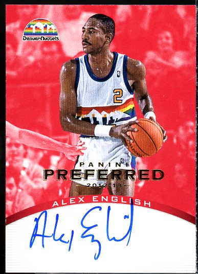 Alex English PS AU Card 2012-13 Panini Preferred #102  Image 1