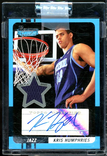 Kris Humphries JSY AU RC Card 2004-05 Bowman Signature Edition #70  Image 1