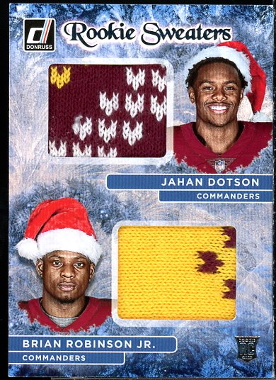 Brian Robinson JR./ Jahan Dotson 2022 Donruss Rookie Holiday Sweaters #RHD-7  Image 1