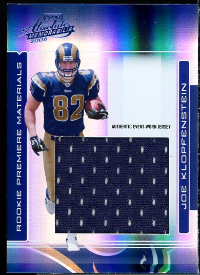 Joe Klopfenstein Card 2006 Absolute Memorabilia Rookie Premiere Materials #280  Image 1