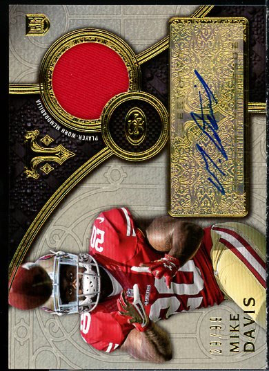 Mike Davis Rookie 2015 Topps Triple Threads Rookie Autograph Relics #TTRARMDA  Image 1