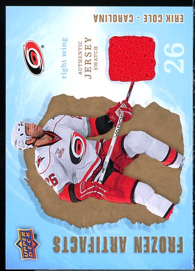 Erik Cole Card 2008-09 Artifacts Frozen Artifacts Retail #FAEC  Image 1