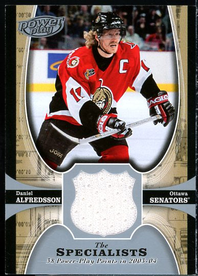 Daniel Alfredsson Card 2005-06 Upper Deck Power Play Specialists Jerseys #TSDA  Image 1