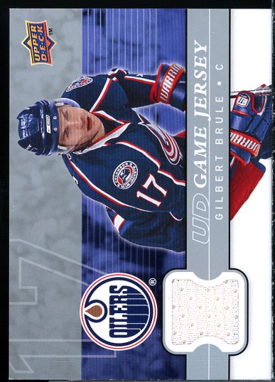 Gilbert Brule Card 2008-09 Upper Deck Game Jerseys #GJGB  Image 1