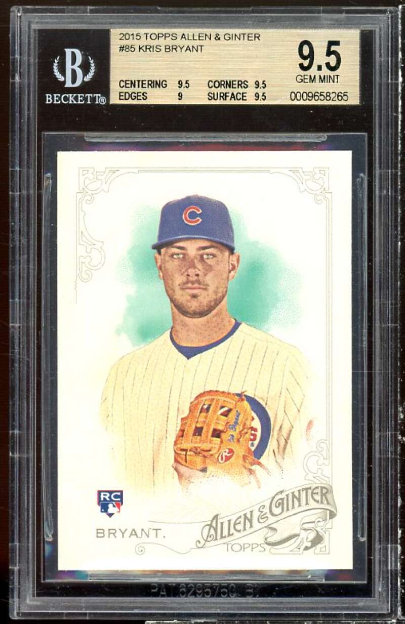 Kris Bryant Rookie Card 2015 Topps Allen Ginter #85 BGS 9.5 (9.5 9.5 9 9.5) Image 1