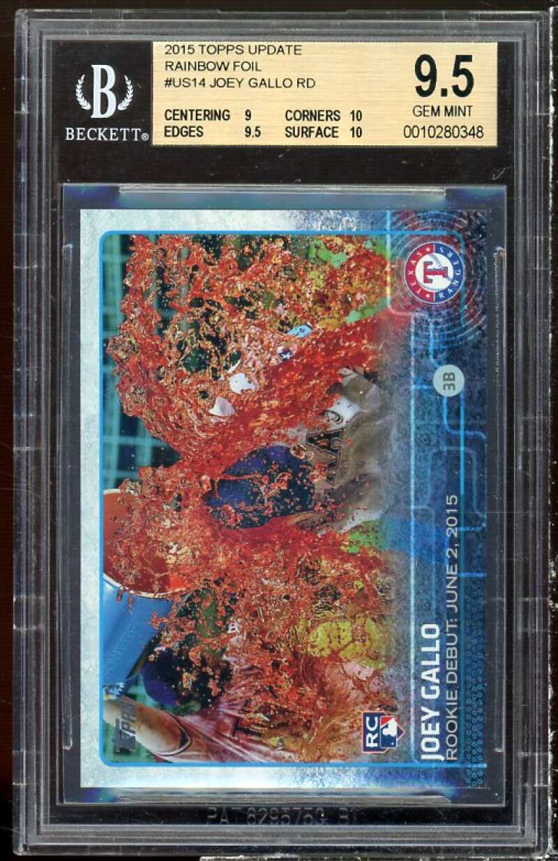 Joe Gallo Rookie Card 2005 Topps Update Rainbow Foil #us14 BGS 9.5 (9 10 9.5 10) Image 1