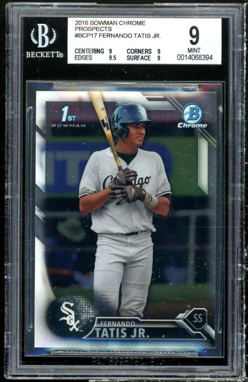 Fernando Tatis Jr Rookie 2016 Bowman Chrome Prospects #BCP17 BGS 9 (9 9 9.5 9) Image 1