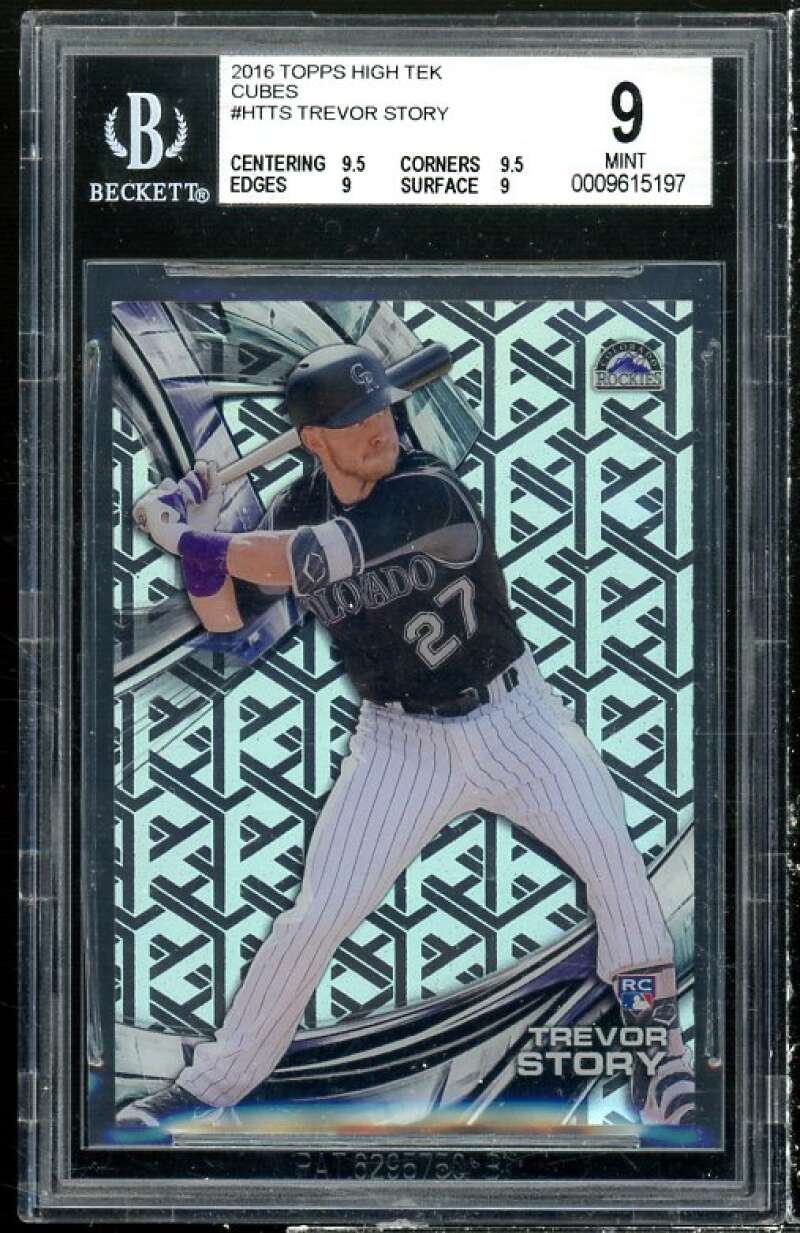 Trevor Story Rookie Card 2016 Topps High Tech Cubes #htts BGS 9 (9.5 9.5 9 9) Image 1