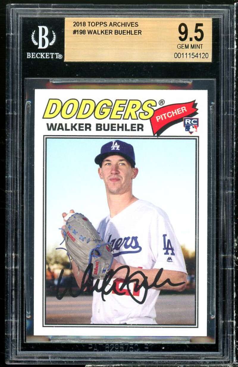 Walker Buehler Rookie Card 2018 Topps Archives #198 BGS 9.5 Image 1