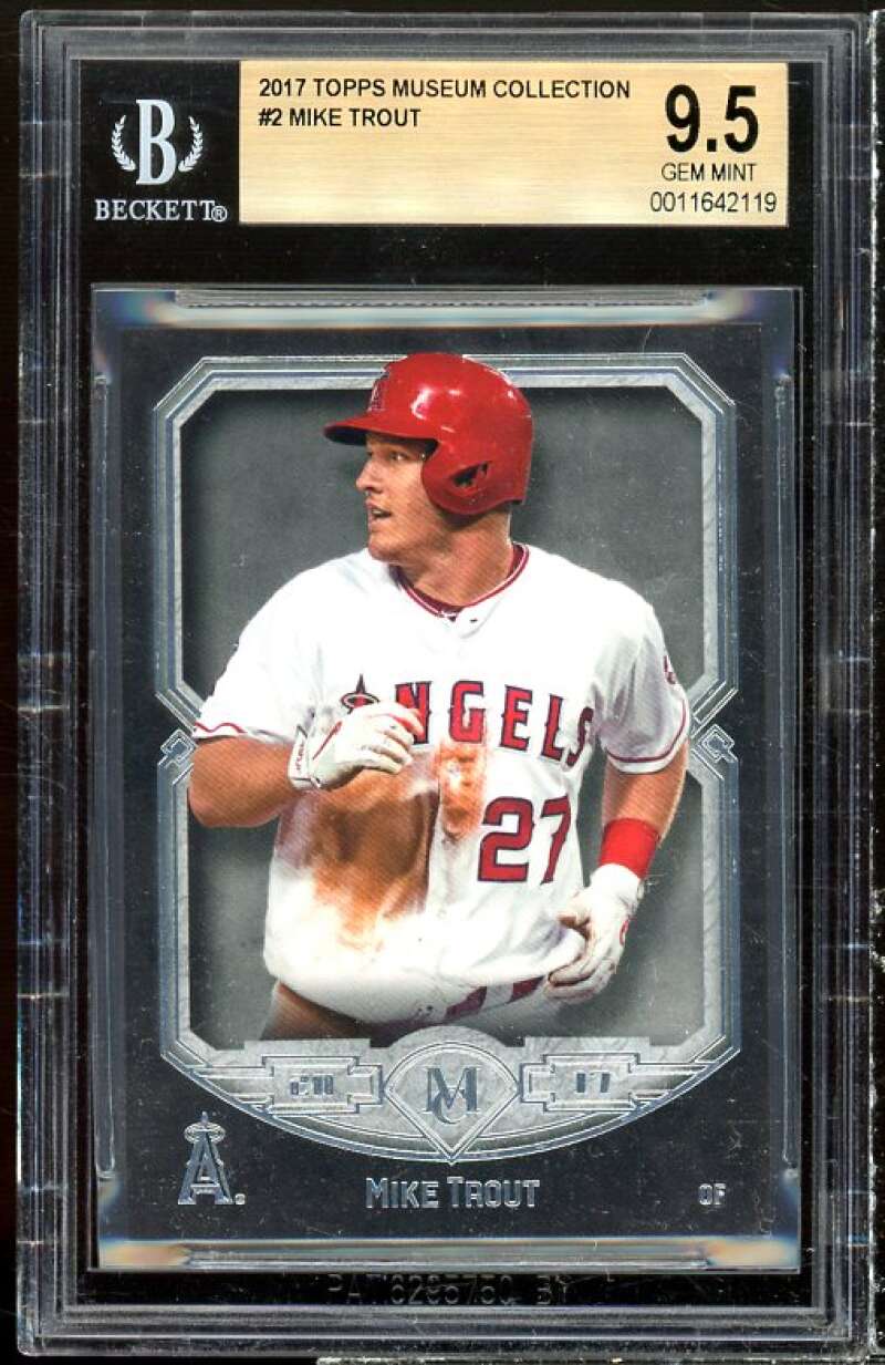 Mike Trout Card 2017 Topps Museum Collection #2 (pop 1) BGS 9.5 Image 1