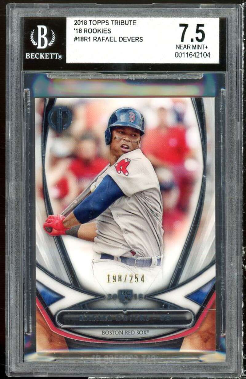 Rafael Devers Card 2018 Topps Tribute '18 Rookies #18r1 BGS 7.5 Image 1