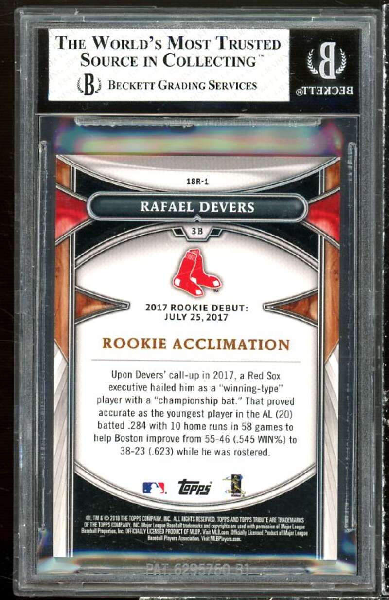 Rafael Devers Card 2018 Topps Tribute '18 Rookies #18r1 BGS 7.5 Image 2