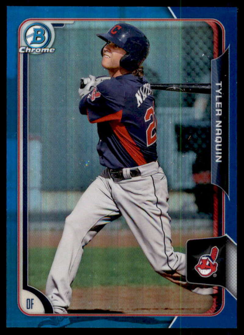 Tyler Naquin Rookie Card 2015 Bowman Chrome Prospects Blue Refractors #BCP89  Image 1