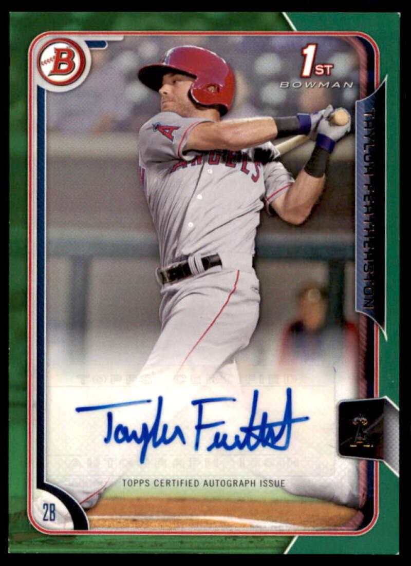 Taylor Featherston Rookie Card 2015 Bowman Prospects Autographs Green #PATF  Image 1