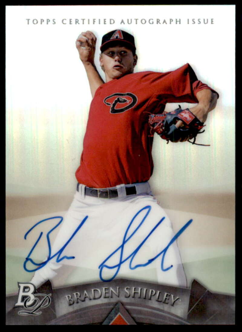 Braden Shipley Rookie Card 2014 Bowman Platinum Prospect Autographs #APBS  Image 1