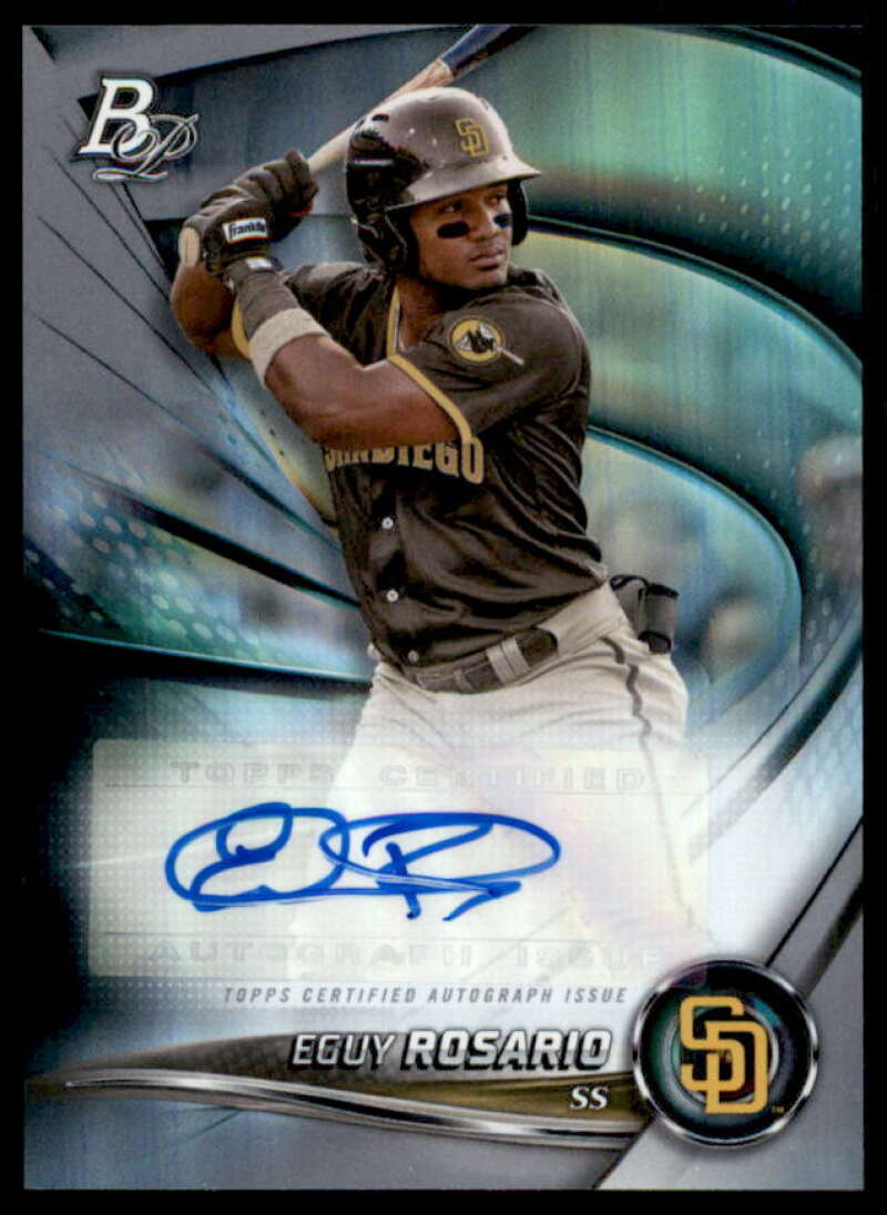 Eguy Rosario Rookie Card 2022 Bowman Platinum Top Prospects Autographs #TOP12  Image 1