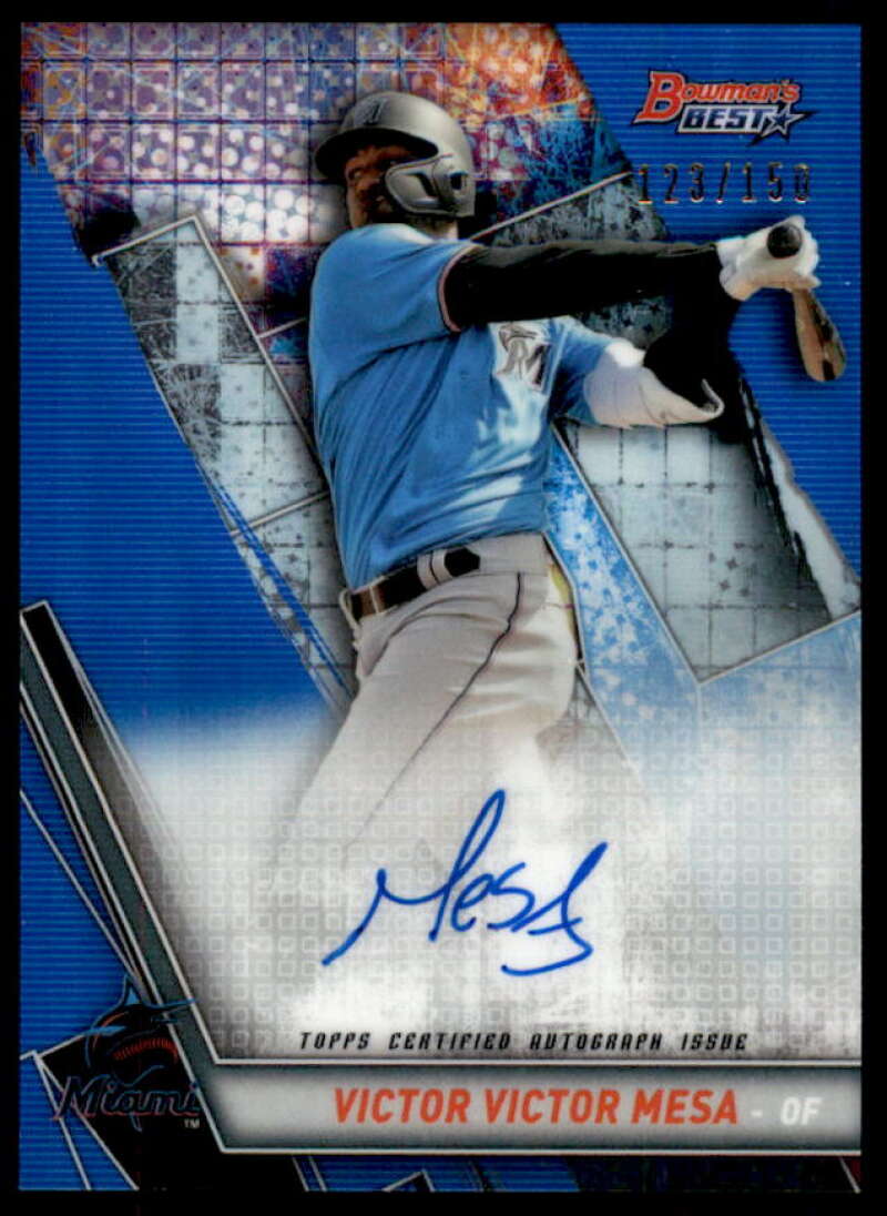 Victor Mesa 2019 Bowman's Best Best of '19 Autographs Blue Refractors #B19VVM  Image 1