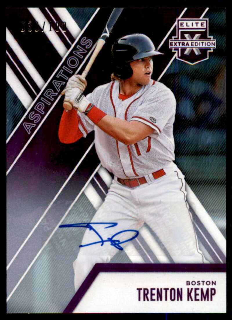 Trenton Kemp Rookie 2017 Elite Extra Edition Autographs Aspirations Purple #101  Image 1
