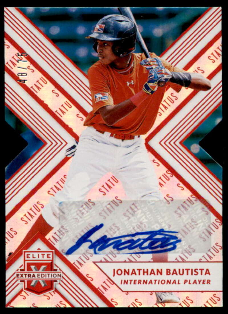 Jonathan Bautista 2018 Elite Extra Edition Autographs Status Die Cut Red #178  Image 1