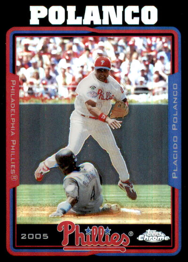 Placido Polanco Card 2005 Topps Chrome Black Refractors #2  Image 1