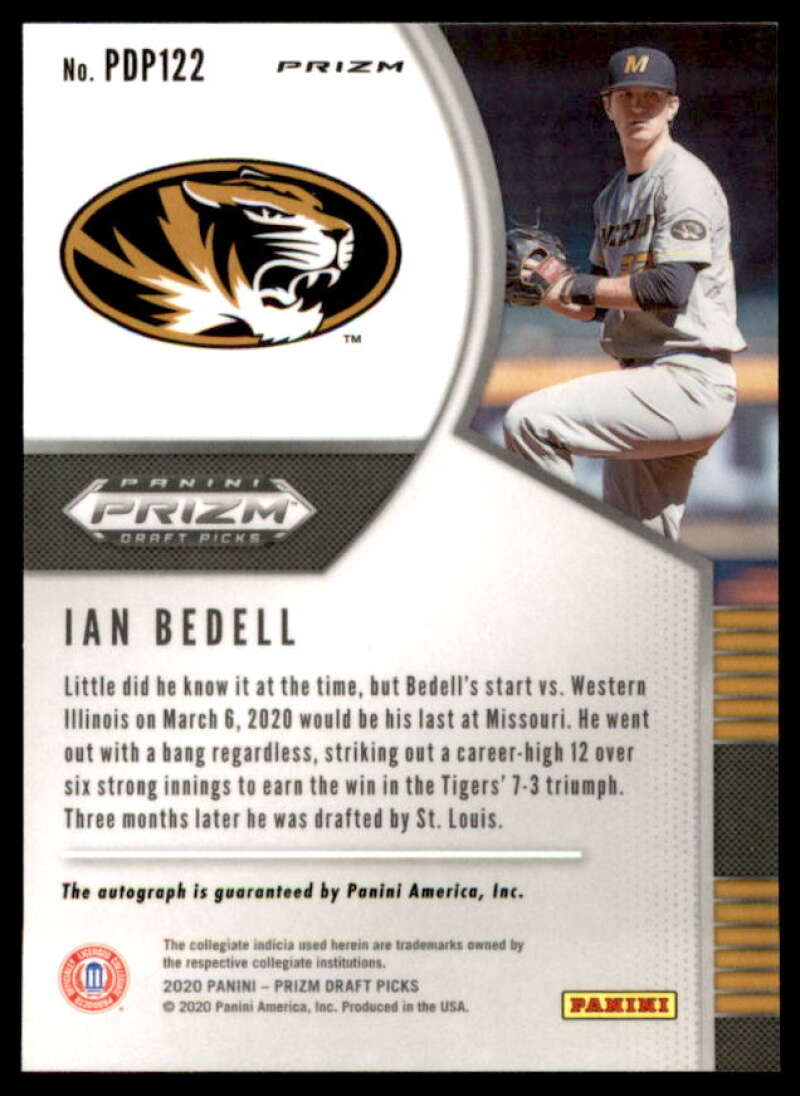 Ian Bedell 2020 Panini Prizm Draft Picks Base Autographs Prizms Silver #122  Image 2