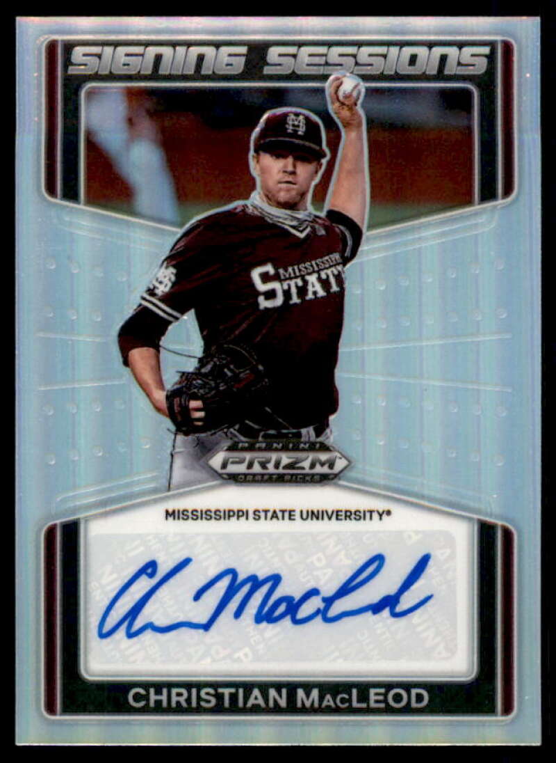 Christian MacLeod Rookie 2022 Panini Prizm Draft Picks Signing Sessions #10  Image 1