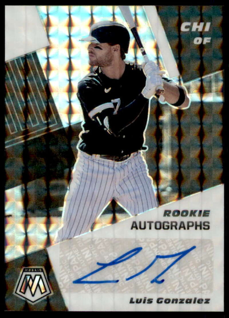 Luis Gonzalez Rookie Card 2021 Panini Mosaic Rookie Autographs Mosaic #29  Image 1