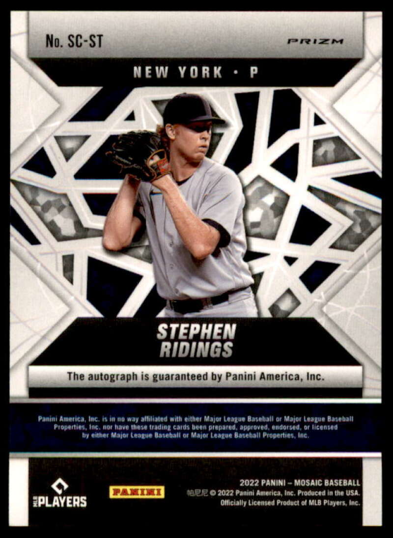 Stephen Ridings Rookie Card 2022 Panini Mosaic Scripts #17  Image 2
