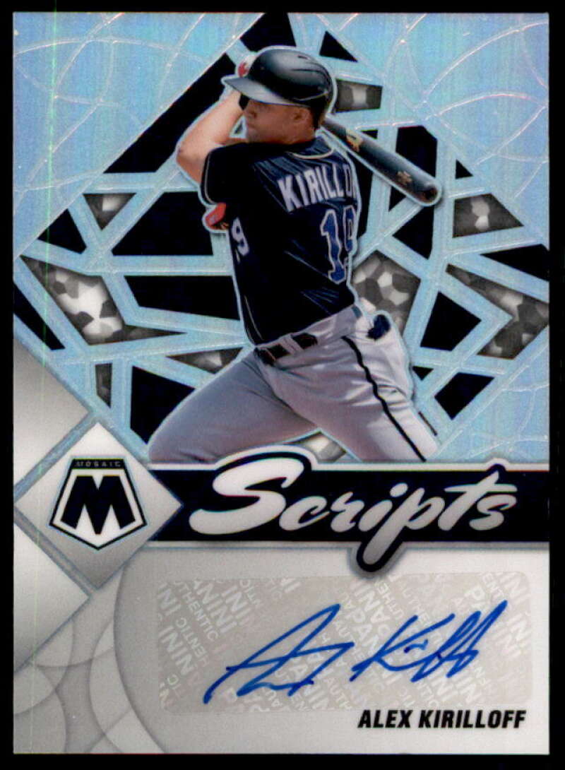Alex Kirilloff Rookie Card 2022 Panini Mosaic Scripts Holo #60  Image 1