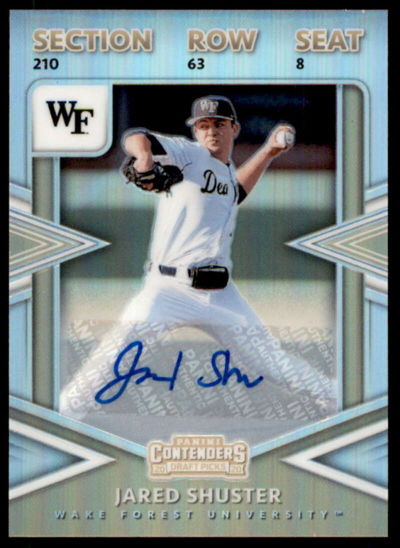 Jared Shuster 2020 Elite Extra Edition OptiChrome College Ticket Signatures #10  Image 1